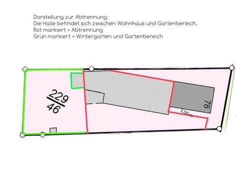 Abtrennung Nutzung Grundstück - 
