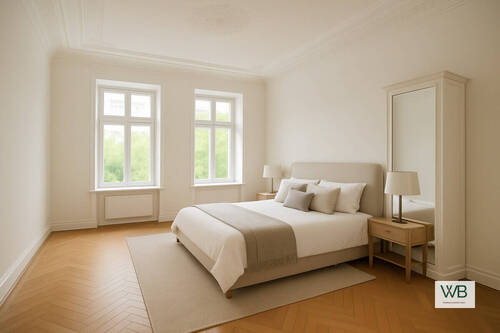 Schlafzimmer - 5 Zimmer Etagenwohnung in Braunschweig