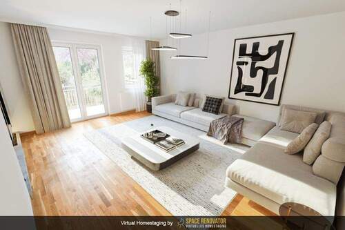 Wohnzimmer 1. Variante - Junge 95 m²-Wohnung mit Energieeffizienzklasse B und top Infrastruktur zu einem attraktiven Preis