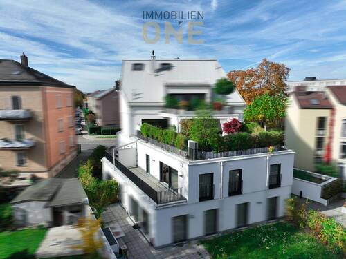 Luftaufnahme - 4-Zimmer-Traumwohnung mit großer Südterrasse - Exklusives Wohnerlebnis in Bestlage!