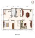 Grundriss Hochparterre bspmöbliert - 