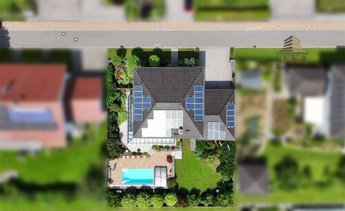 Dronenansicht - Einfamilienhaus mit 206,90 m² in Hengersberg zum Kaufen