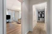 Blick in Wohnen und Ankleide - 