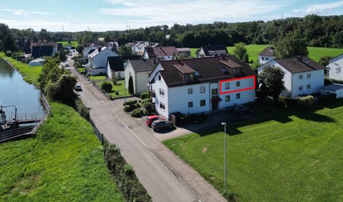 Außenansicht Markierung 2 - Naturnahes Wohnen in Senden: Attraktive 2-Zimmer Wohnung mit Pkw-Stellplatz