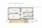 3 - Zimmer Beispielgrundriss - 