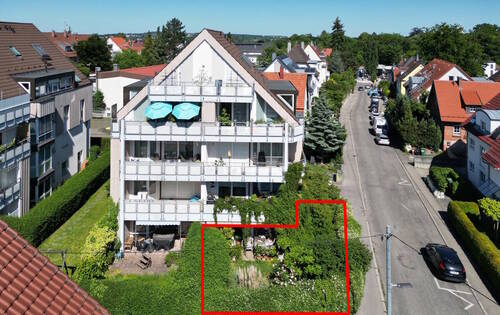 Garteneinzeichnung - Traumhafte EG-Wohnung mit Garten und TG-Stellplatz in Stuttgart-Vaihingen