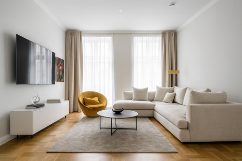 Wohnbereich - Berlin-Charlottenburg: Architektonisches Juwel zwischen Ku’damm & KaDeWe – 108 m² Designwohnung mit 2 Balkonen & wandelbarem Raumkonzept