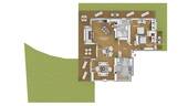 Grundriss Wohnung 1 (mit Gartenfläche) - 