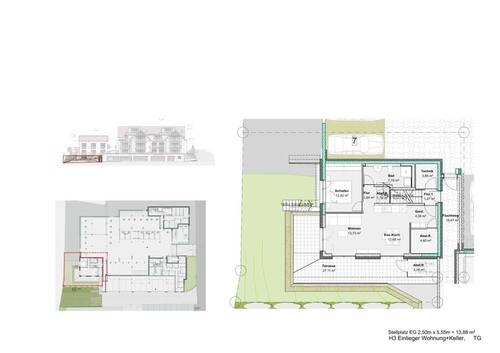 Einlieger Wohnung Haus 3 - 2 Zimmer Etagenwohnung zum Kaufen in Friedrichshafen / Efrizweiler