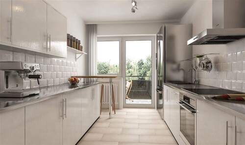 Kueche - 2 Zimmer Etagenwohnung zum Kaufen in Düsseldorf