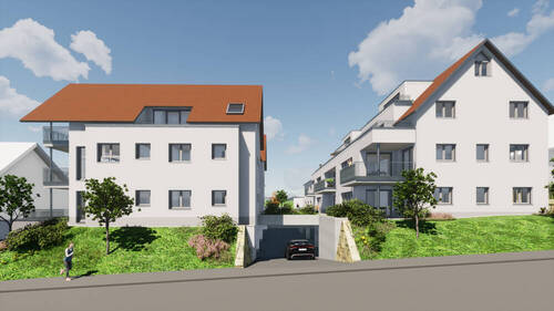 Ansicht TG-Einfahrt - Etagenwohnung mit 94,90 m² in Friedrichshafen / Efrizweiler zum Kaufen