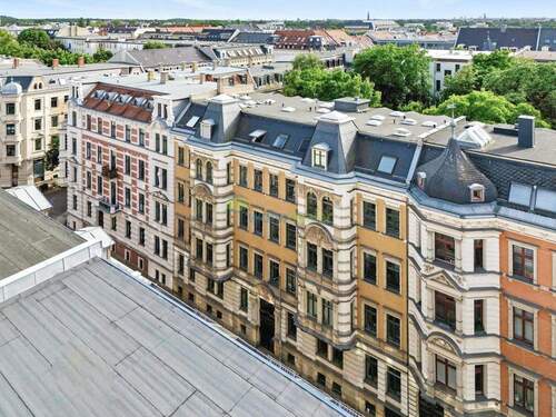 Objektansicht - Exklusives Wohnen am Rosental: Charmante 3-Zimmer-DG-Wohnung in Bestlage Leipzigs