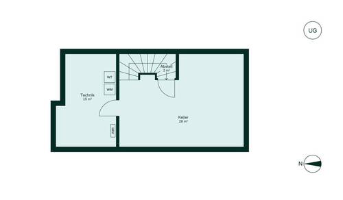 Hier gibt es genug Stauraum im Untergeschoss - 