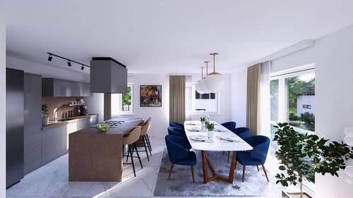 Ansicht Küche/Esszimmer Wohneinheit 3 - 