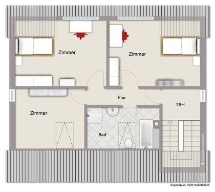 Ausbauvorschlag im Dachgeschoss - 