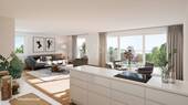 Visualisierung Wohnen / Essen - 3 Zimmer Etagenwohnung zum Kaufen in Remseck am Neckar / Aldingen