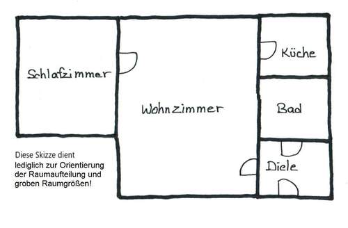 Skizze zur Raumaufteilung - 
