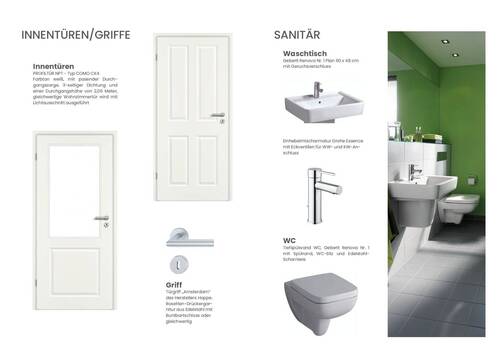 Beispiel Ausstattung Türen und Sanitär - 