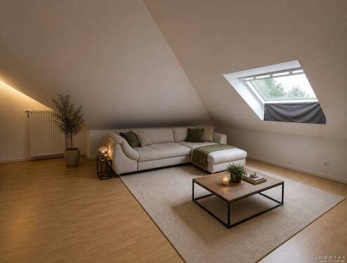 Wohnzimmer Visualisierung - Etagenwohnung mit 51,50 m&sup2; in Kaiserslautern zum Kaufen