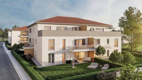 ansicht_k3_3 - HAUS 3; 7TÄLER WOHNEN Dietfurt: Neubau 3-Zimmer-Obergeschoss-Wohnung mit Aufzug u. Tiefgarage (provisionsfrei)