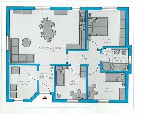 Bungalow 95 m² Plan - 