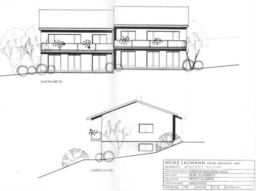 Ansicht Garten u. linker Giebel - 