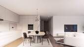 Visualisierung Küche und Essbereich - Etagenwohnung mit 107,50 m&sup2; in Bad Vilbel zum Kaufen