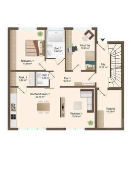 3-Zimmer-Gartenwohnung - 