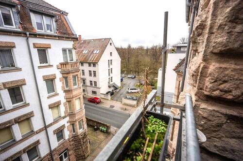 Aussicht_Balkon - 3-Zimmer-Wohnung in Fürth - stilvoll renoviert & voll möbliert