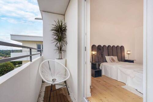 Schlafzimmer/Balkon - Etagenwohnung mit 64,00 m&sup2; in Freising zur Miete