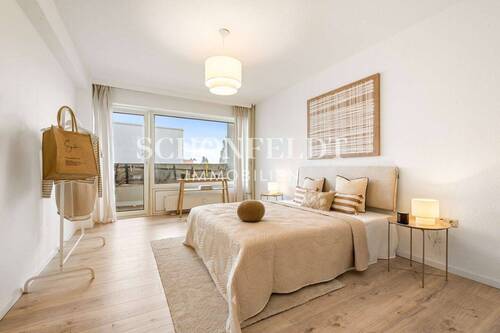 Schlafzimmer mit Balkon - 