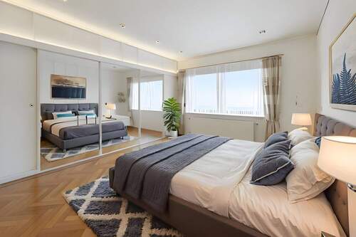 Schlafzimmer Erdgeschoss illustriert - 