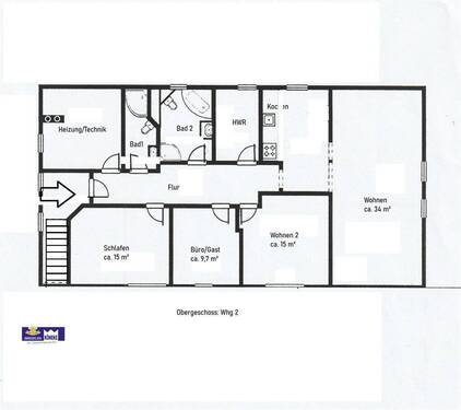 Obergeschoss: Whg. 2 - 