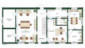 Möblierter Grundriss Büro - EG - 