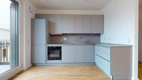 Küche mit Einbauküche - Etagenwohnung mit 94,60 m&sup2; in Königstein im Taunus zur Miete