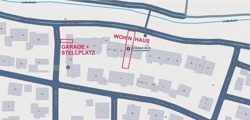 Lageplan mit Garage und Stellp - 