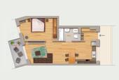 Grundriss - Etagenwohnung mit 57,20 m&sup2; in Nürnberg zur Miete
