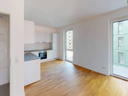 Ansicht VI: Wohnzimmer mit offenem Küchenbereich - 