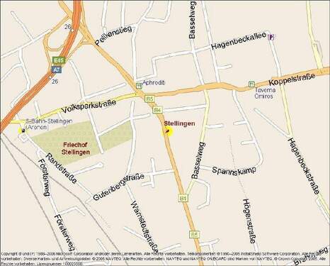 Kartenausschnitt - 2 Zimmer Etagenwohnung zur Miete in Hamburg