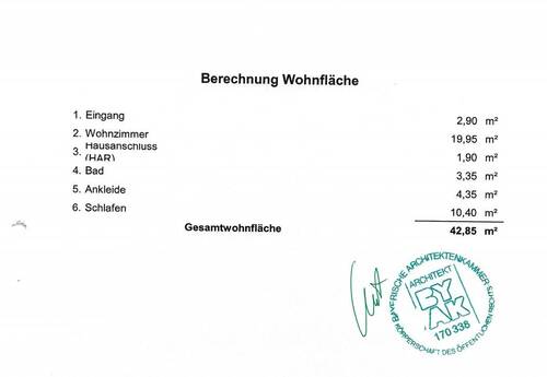 Wohnflächenberechnung - 