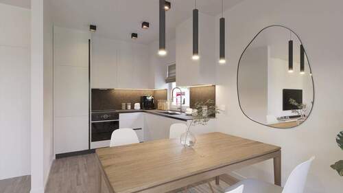 Ausstattungsbeispiel Essbereich + Küche - Doppelhaushälfte mit 106,00 m² in Berlin zum Kaufen
