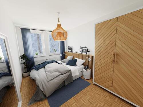Einrichtungsbeispiel Schlafzimmer (Visualisierung) - 