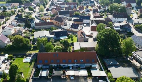 Luftbild von West - 4 Zimmer Reihenendhaus in Barleben