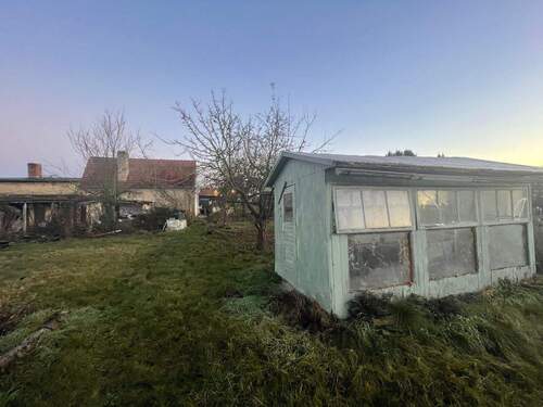 Blick im Garten - 3 Zimmer Doppelhaushälfte zum Kaufen in Haldensleben