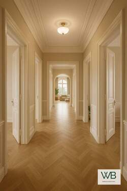 Flur - Maisonette Luxus-Altbauwohnungen + Balkon zum Mitgestalten - Theaterwall Braunschweig