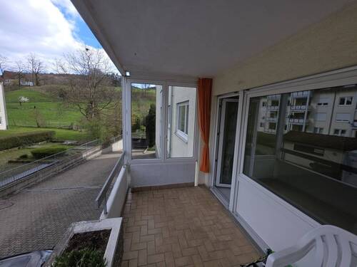 Balkon mit Windschutz - 