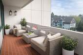 Balkon - Staging - 3 Zimmer Etagenwohnung zum Kaufen in Frankfurt am Main / Oberrad