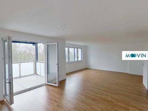 Ansicht I: Wohn- und Esszimmer mit offenem Küchenbereich - 2 Zimmer Etagenwohnung zur Miete in Solingen