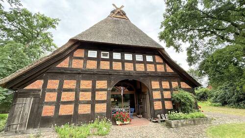 Giebel Hofseite - Schwarme bei Bremen historischer Resthof + grosser Bauplatz zu verkaufen