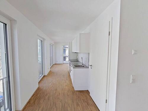 Ansicht V: Wohn- und Esszimmer mit offenem Küchenbereich - 